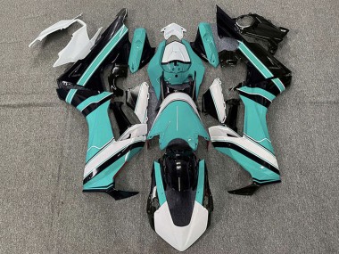 Acquista Carene Moto Honda CBR1000RR 2017-2023 - Bianco Ciano Blu Nero Lucido