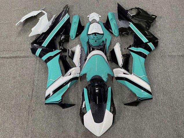 Acquista Carene Moto Honda CBR1000RR 2017-2023 - Bianco Ciano Blu Nero Lucido