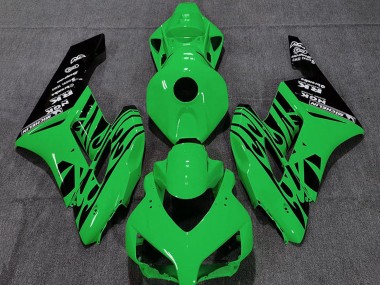 Acquista Carene Moto Honda CBR1000RR 2004-2005 - Verde Nero Lucido Fiamma