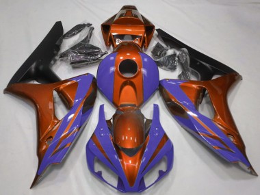 Acquista Carene Moto Honda CBR1000RR 2006-2007 - Arancia Blu Nero Opaco
