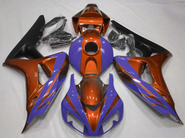 Acquista Carene Moto Honda CBR1000RR 2006-2007 - Arancia Blu Nero Opaco