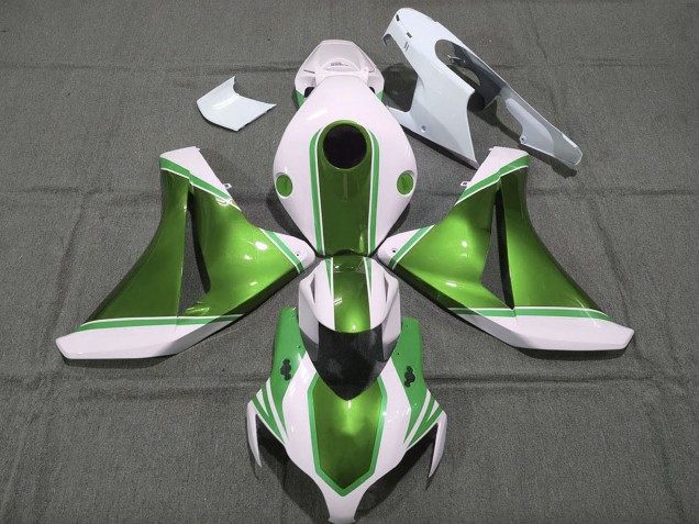 Acquista Carene Moto Honda CBR1000RR 2008-2011 - Bianco Lucido Verde Perla