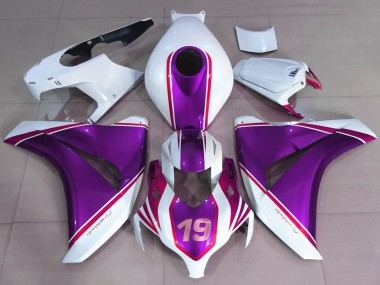 Acquista Carene Moto Honda CBR1000RR 2008-2011 - Bianco Lucido Viola Rosa 19