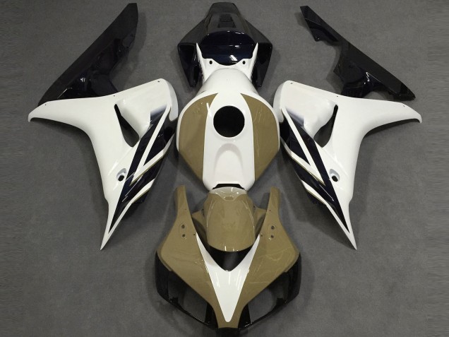 Acquista Carene Moto Honda CBR1000RR 2006-2007 - Bianco Tan Nero Lucido