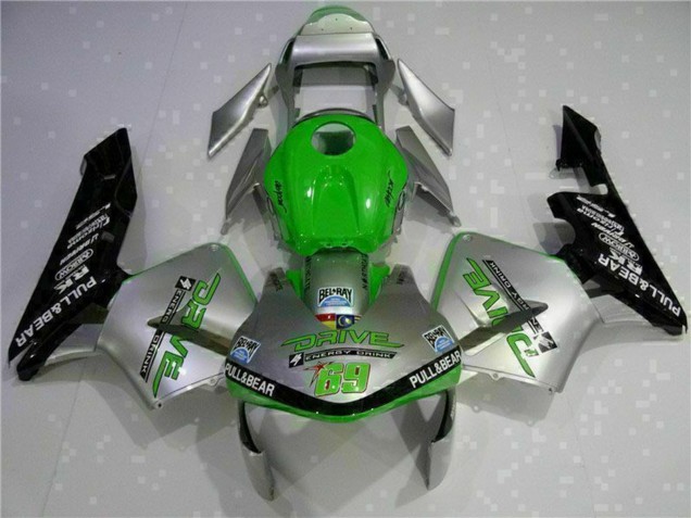 Acquista Carena Moto Honda CBR600RR 2003-2004 - Argento Verde Nero Lucido