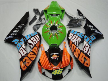 Acquista Carene Moto Honda CBR1000RR 2006-2007 - Verde Arancia Blu Nero Lucido Rossi 46