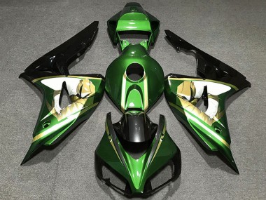 Acquista Carene Moto Honda CBR1000RR 2006-2007 - Verde Bianco Oro Nero Lucido