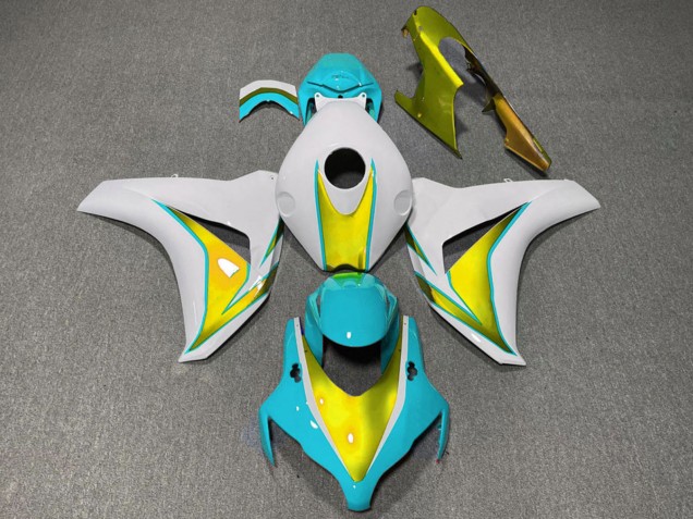 Acquista Carene Moto Honda CBR1000RR 2008-2011 - Bianco Azzurro Chiaro Oro