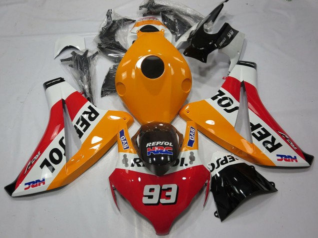 Acquista Carene Moto Honda CBR1000RR 2008-2011 - Arancia Bianco Rosso Nero Lucido Repsol 93