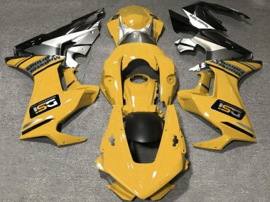 Acquista Carene Moto Honda CBR1000RR 2017-2023 - Mustard Giallo Bianco Argento Nero Lucido DSI