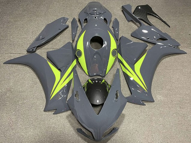 Acquista Carene Moto Honda CBR1000RR 2012-2016 - Nardo Grigio Fluo Giallo Fibra di Carbonio