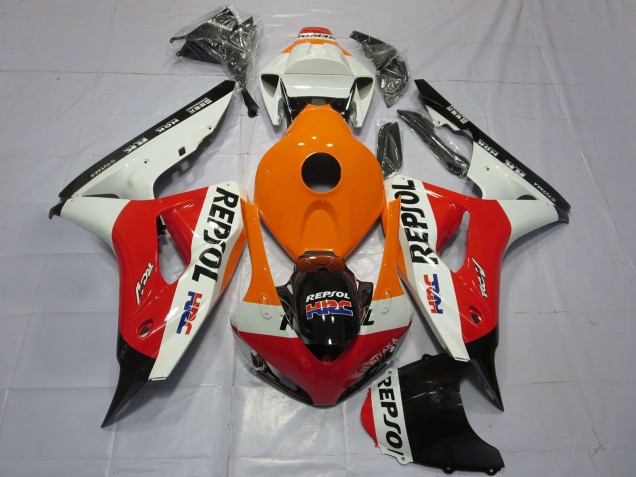 Acquista Carene Moto Honda CBR1000RR 2006-2007 - Arancia Bianco Rosso Nero Lucido Repsol HRC