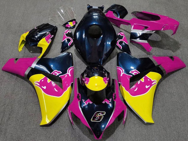 Acquista Carene Moto Honda CBR1000RR 2008-2011 - Blu Scuro Rosa Giallo Red Bull