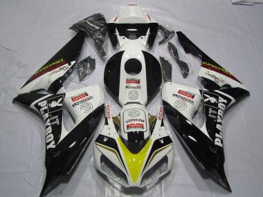 Acquista Carene Moto Honda CBR1000RR 2006-2007 - Bianco Giallo Rosso Nero Lucido Denso PlayBoy