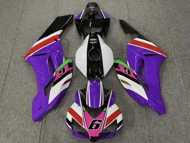 Acquista Carene Moto Honda CBR1000RR 2004-2005 - Viola Bianco Rosso Rosa Nero Lucido 6