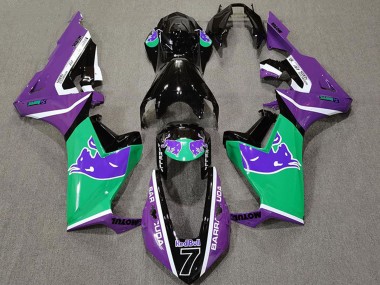 Acquista Carene Moto Honda CBR1000RR 2017-2023 - Viola Verde Nero Lucido Red Bull