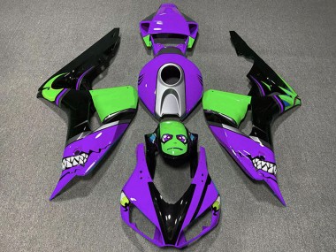 Acquista Carene Moto Honda CBR1000RR 2006-2007 - Viola Argento Verde Nero Lucido Squalo