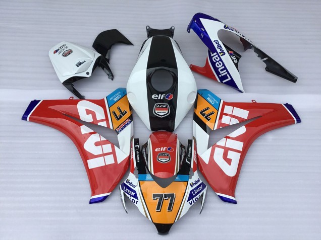 Acquista Carene Moto Honda CBR1000RR 2008-2011 - Bianco Rosso Blu Arancia Nero Elf Givi 77