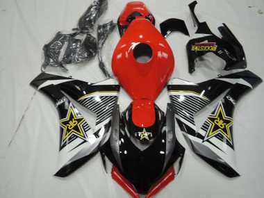 Acquista Carene Moto Honda CBR1000RR 2008-2011 - Bianco Rosso Nero Lucido RockStar Stile