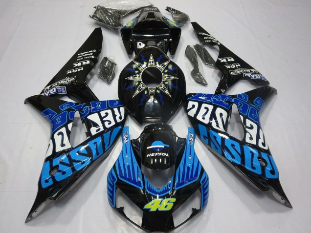 Acquista Carene Moto Honda CBR1000RR 2006-2007 - Nero Lucido Blu Rossi 46