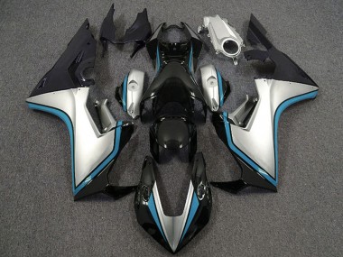 Acquista Carene Moto Honda CBR1000RR 2017-2023 - Argento Azzurro Chiaro Nero Lucido