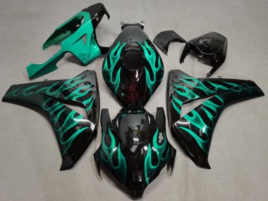 Acquista Carene Moto Honda CBR1000RR 2008-2011 - Nero Lucido Verde Fiamma