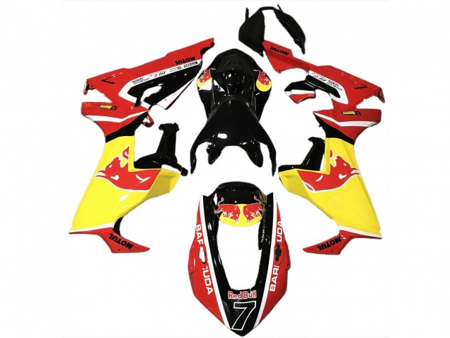 Acquista Carene Moto Honda CBR1000RR 2017-2023 - Nero Lucido Giallo Red Bull