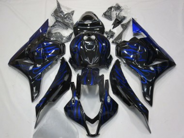 Acquista Carene Moto Honda CBR600RR 2009-2012 - Nero Lucido Blu Fiamma
