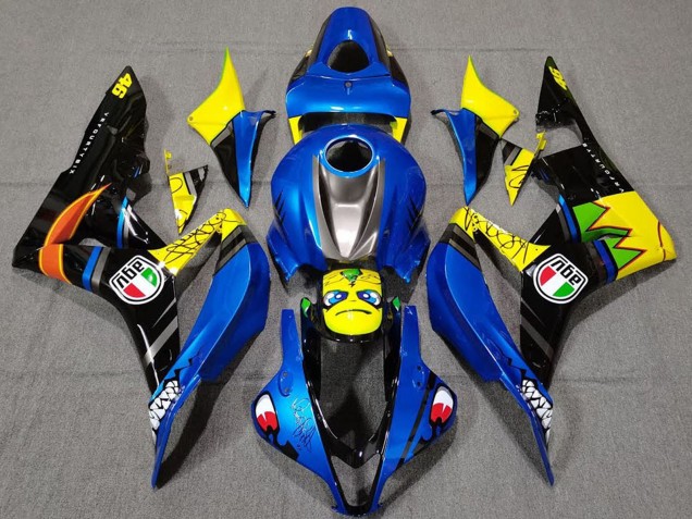 Acquista Carene Moto Honda CBR600RR 2007-2008 - Blu Giallo Nero Lucido Squalo