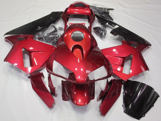 Acquista Kit Carena Moto Honda CBR600RR 2003-2004 - Rosso Nero Lucido