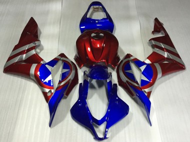 Acquista Carene Moto Honda CBR600RR 2007-2008 - Rosso Argento Blu Captain America