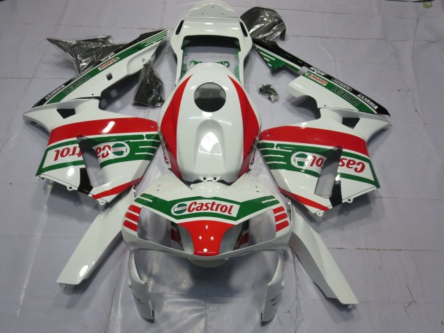 Acquista Carene Moto Honda CBR600RR 2003-2004 - Bianco Rosso Verde Castrol