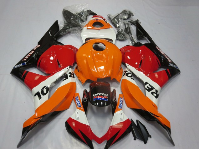 Acquista Carene Moto Honda CBR600RR 2009-2012 - Arancia Bianco Rosso Nero Lucido Repsol HRC