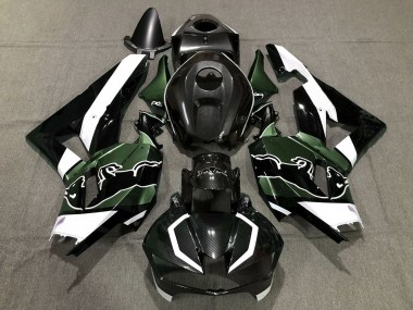 Acquista Carene Moto Honda CBR600RR 2013-2026 - Nero Fibra di Carbonio Bianco Verde Bull