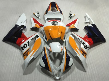 Acquista Carene Moto Honda CBR600RR 2007-2008 - Arancia Bianco Rosso Nero Lucido Repsol Stile