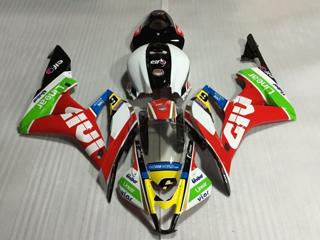 Acquista Carene Moto Honda CBR600RR 2007-2008 - Bianco Rosso Verde Giallo Nero Lucido Givi 6