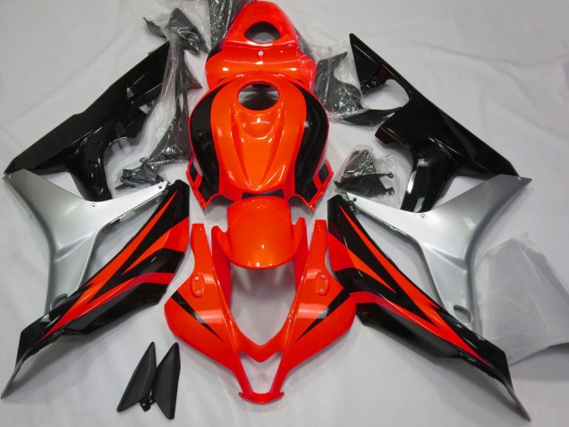 Acquista Carena Moto Honda CBR600RR 2007-2008 - Argento Rosso Nero Lucido OEM Stile