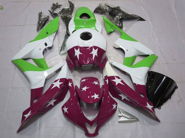 Acquista Carene Moto Honda CBR600RR 2007-2008 - Bianco Verde Rosso Bordeaux Stellas Banda