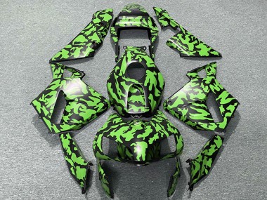 Acquista Carene Moto Honda CBR600RR 2003-2004 - Verde Nero Camouflage