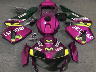 Acquista Carene Moto Honda CBR600RR 2003-2004 - Rosa Giallo Verde MoviStar