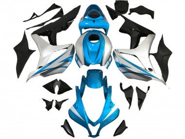 Acquista Carene Moto Honda CBR600RR 2007-2008 - Argento Azzurro Chiaro Nero Lucido OEM Stile