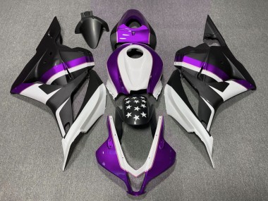 Acquista Carene Moto Honda CBR600RR 2009-2012 - Bianco Viola Nero Opaco Stella