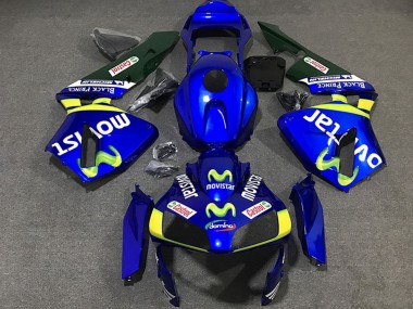 Acquista Carene Moto Honda CBR600RR 2003-2004 - Blu Giallo Verde MoviStar