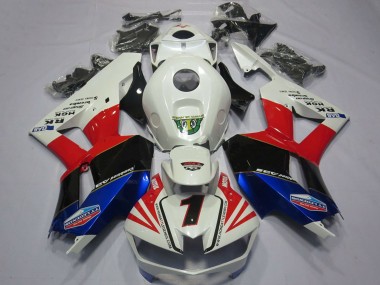 Acquista Carene Moto Honda CBR600RR 2013-2023 - Bianco Rosso Blu Nero Number 1