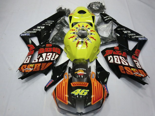 Acquista Carene Moto Honda CBR600RR 2013-2026 - Giallo Arancia Nero Lucido Rossi 46