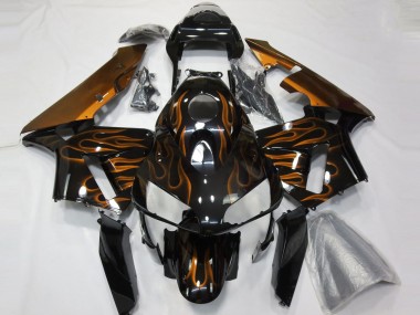Acquista Carene Moto Honda CBR600RR 2003-2004 - Nero Lucido Arancia Fiamma