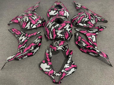 Acquista Carene Moto Honda CBR600RR 2009-2012 - Rosa Argento Camouflage