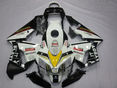 Acquista Carene Moto Honda CBR600RR 2003-2004 - Bianco Giallo Nero Lucido Playboy Stile