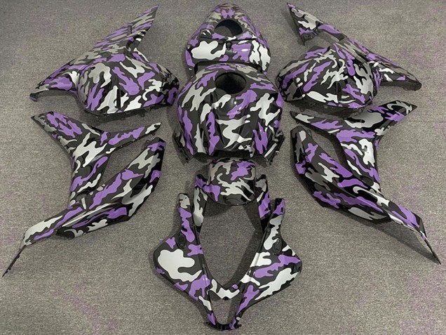 Acquista Carene Moto Honda CBR600RR 2009-2012 - Viola Argento Camouflage
