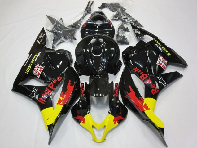 Acquista Carene Moto Honda CBR600RR 2009-2012 - Nero Lucido Giallo Red Bull